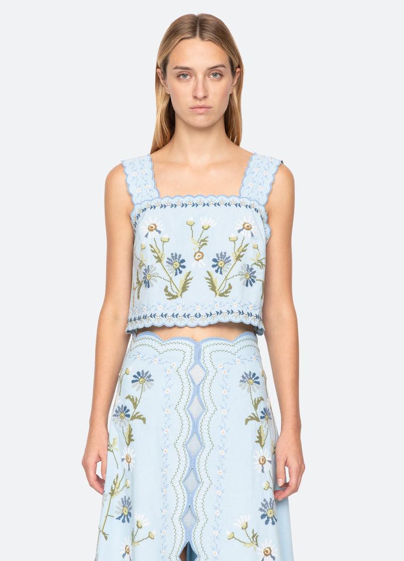 sea new york Audra Top Blue