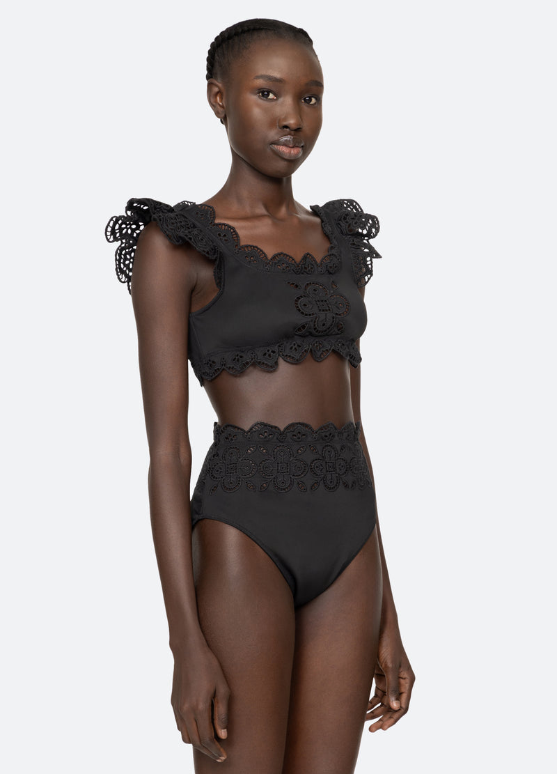 Sea New York Babette Bikini Top Black