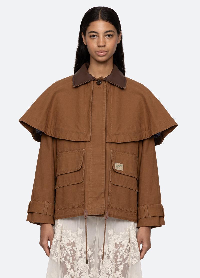Sea New York Carolyn Cape Jacket Camel