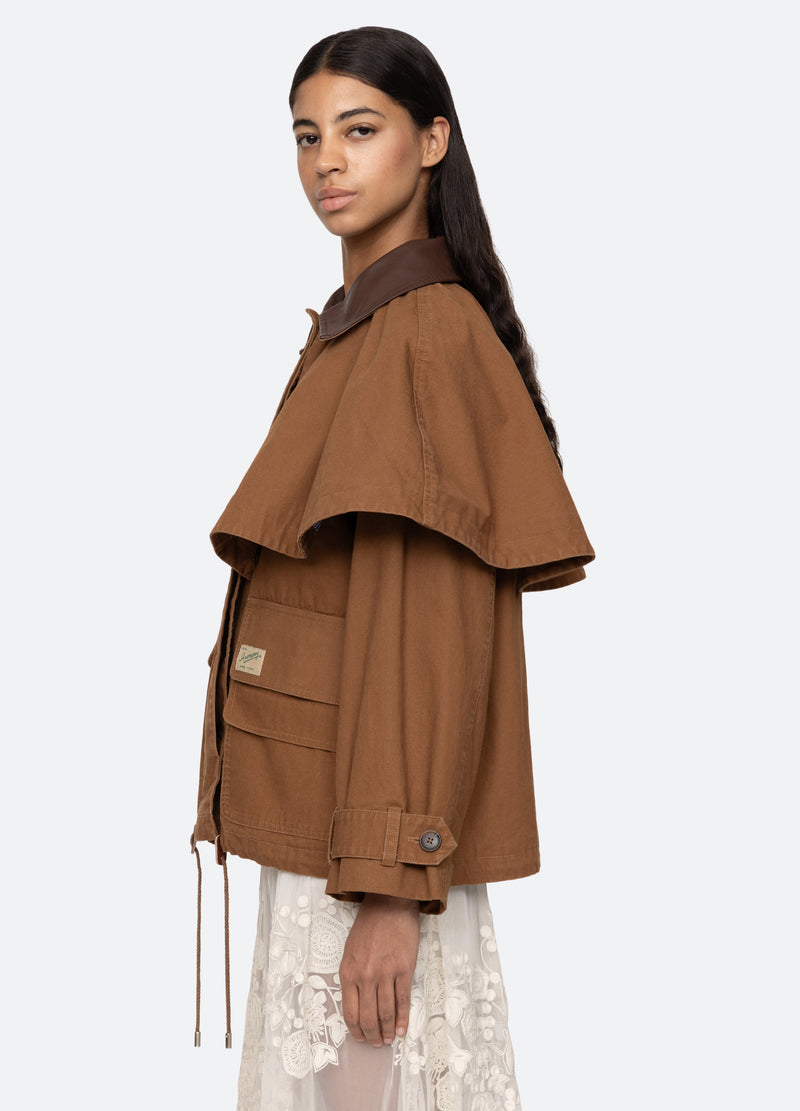 Sea New York Carolyn Cape Jacket Camel