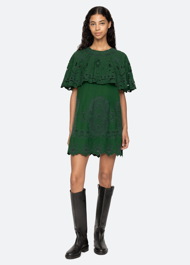 Sea New York Ceci Mini Dress Green