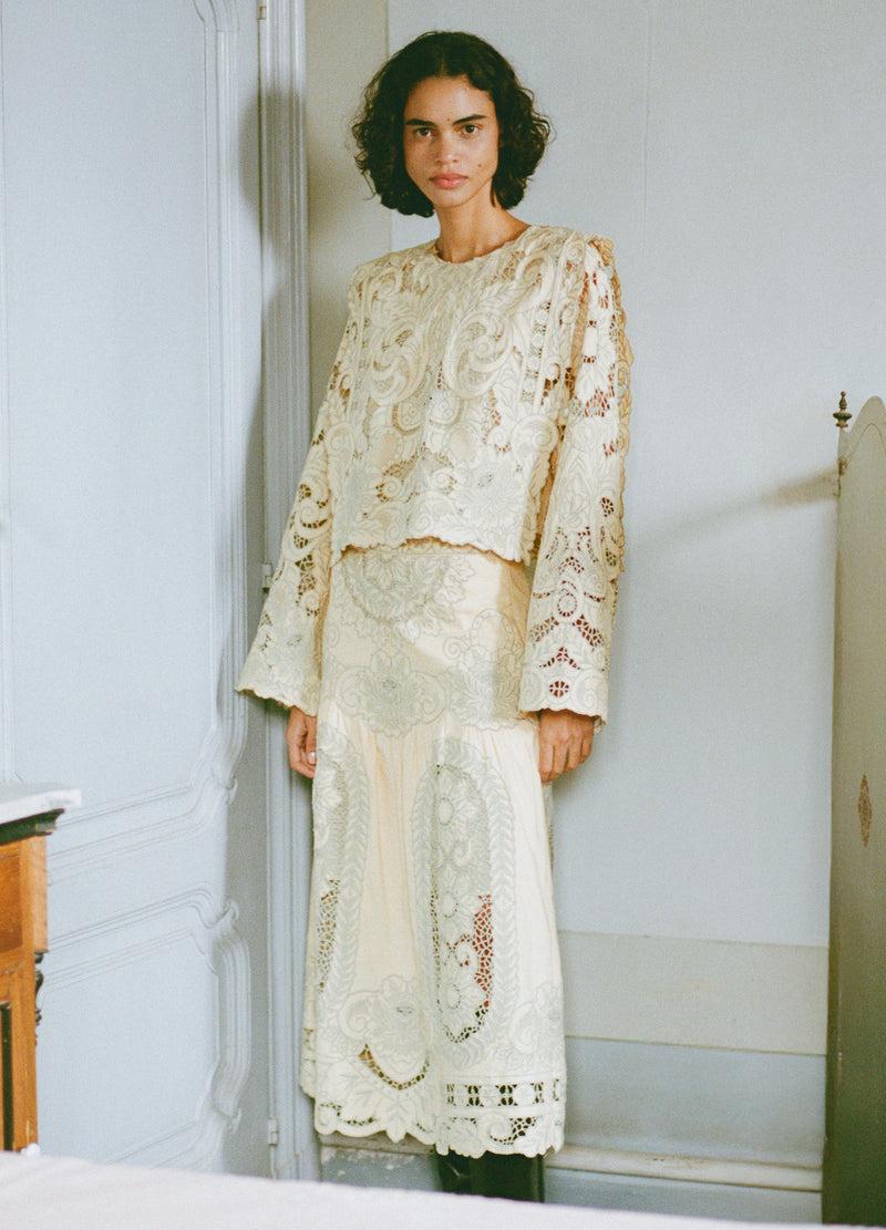 Sea New York Ceci Skirt Cream