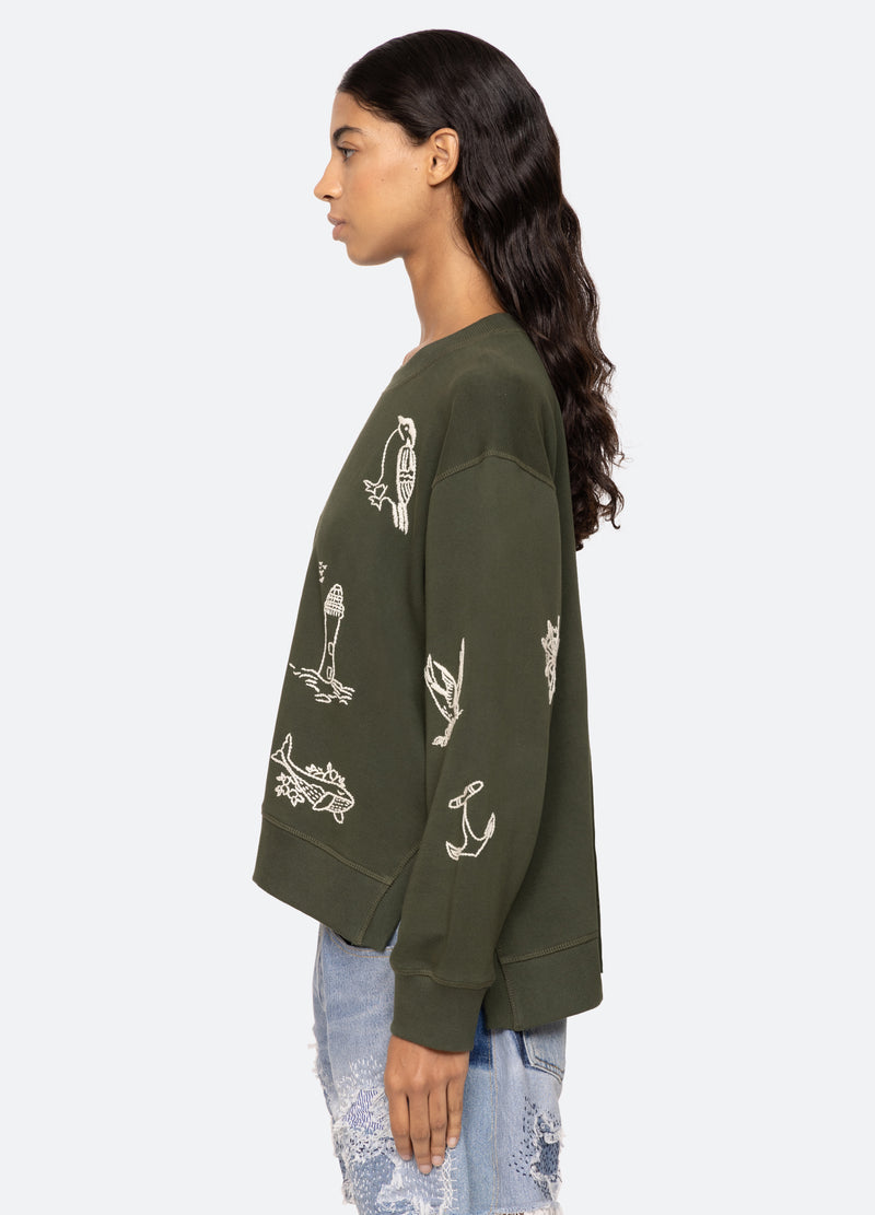 Sea New York Clyde Sweatshirt Army