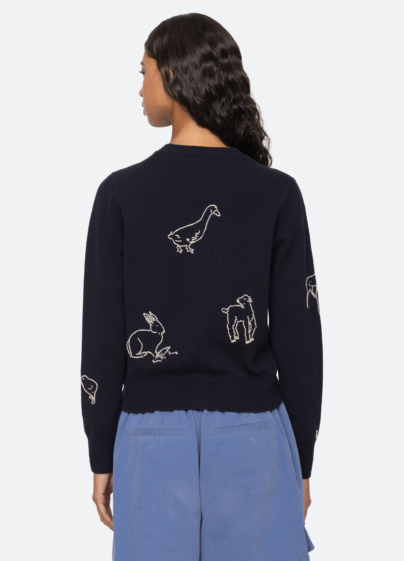 Sea New York Demi Cardigan Navy
