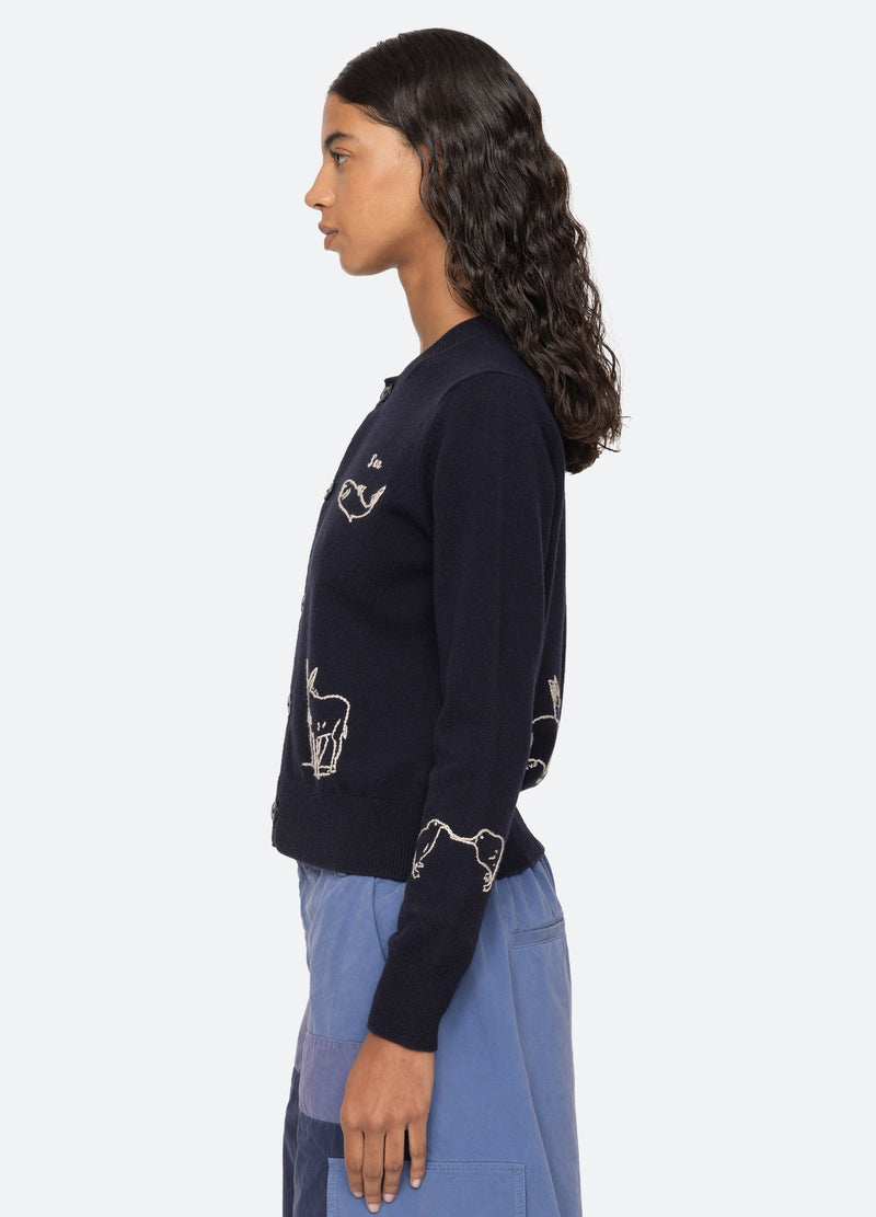 Sea New York Demi Cardigan Navy