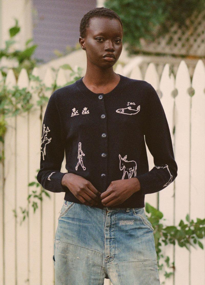 sea new york Demi Cardigan Navy