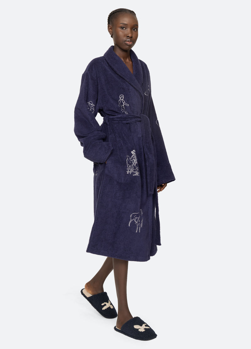 Sea New York Demi Robe Navy