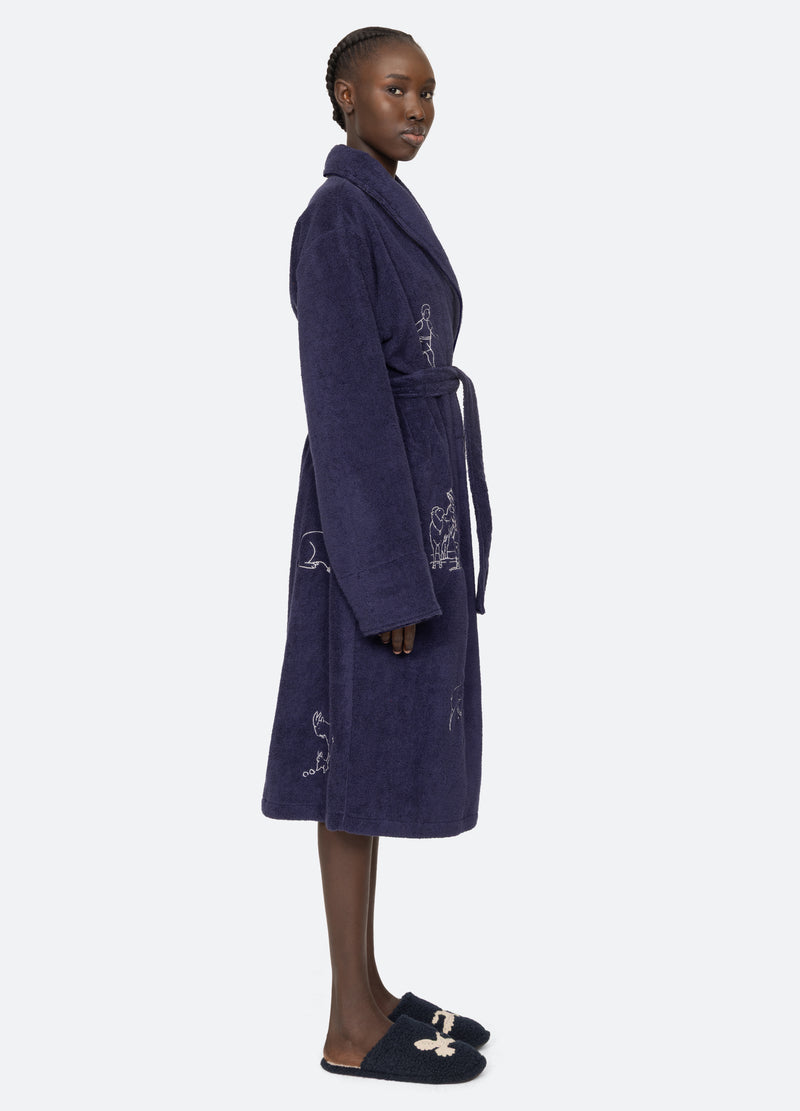 Sea New York Demi Robe Navy