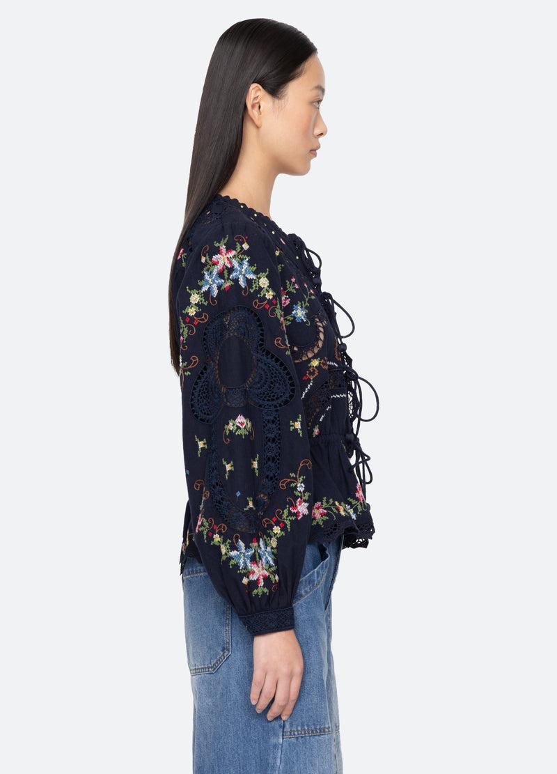 Sea New York Edwina L/S Top Navy