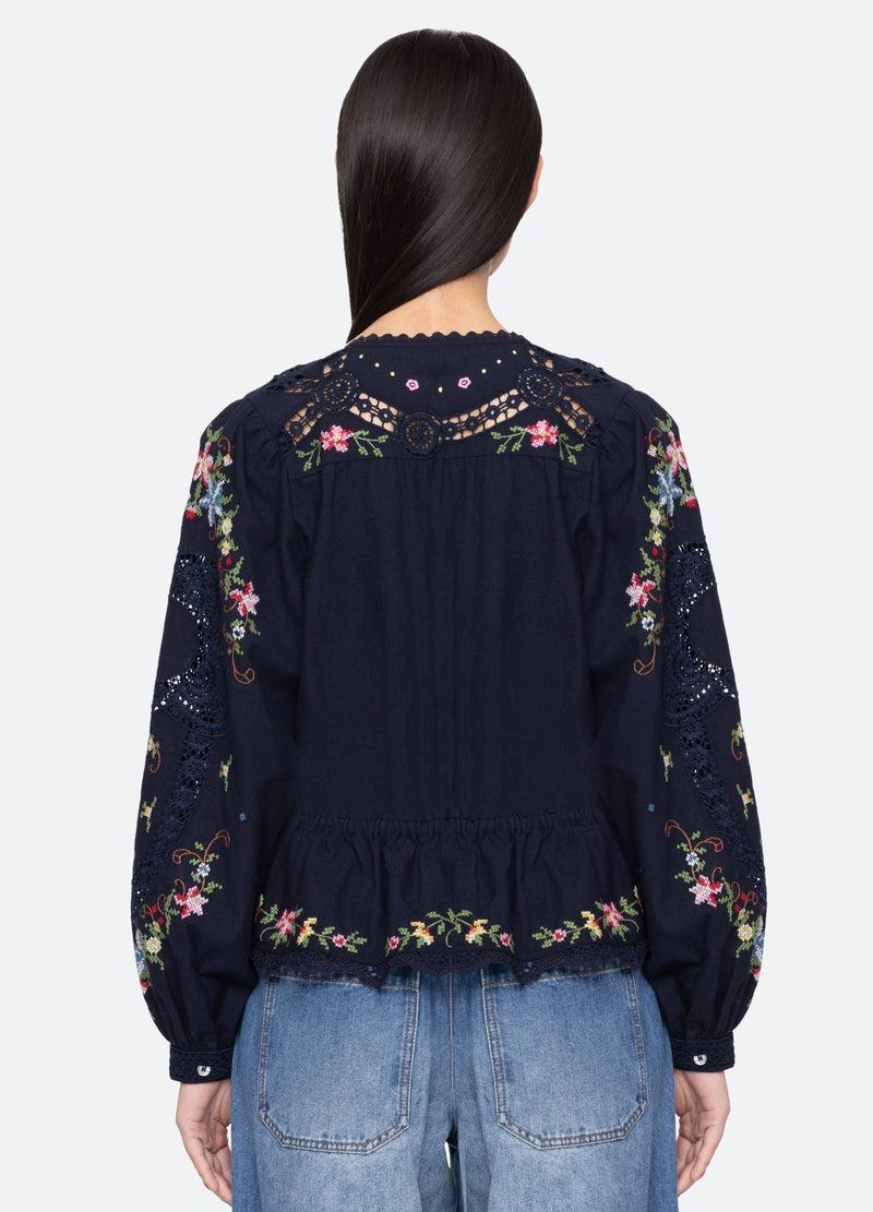 Sea New York Edwina L/S Top Navy