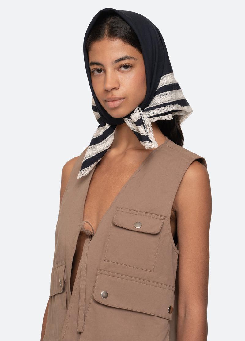 Sea New York Ethel Handkerchief Navy