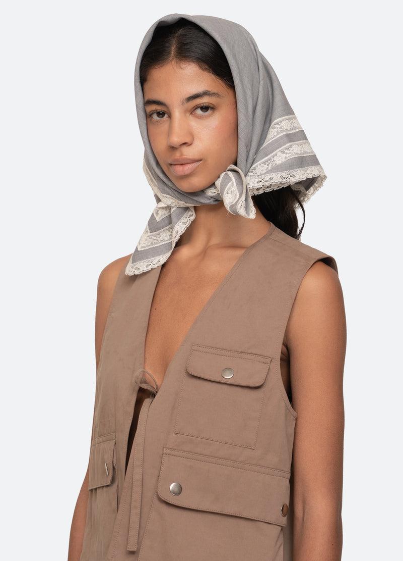 Sea New York Ethel Handkerchief Navy