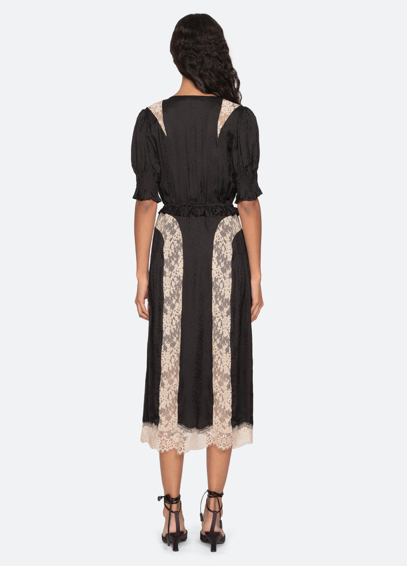 Sea New York Ethel Midi Dress Black