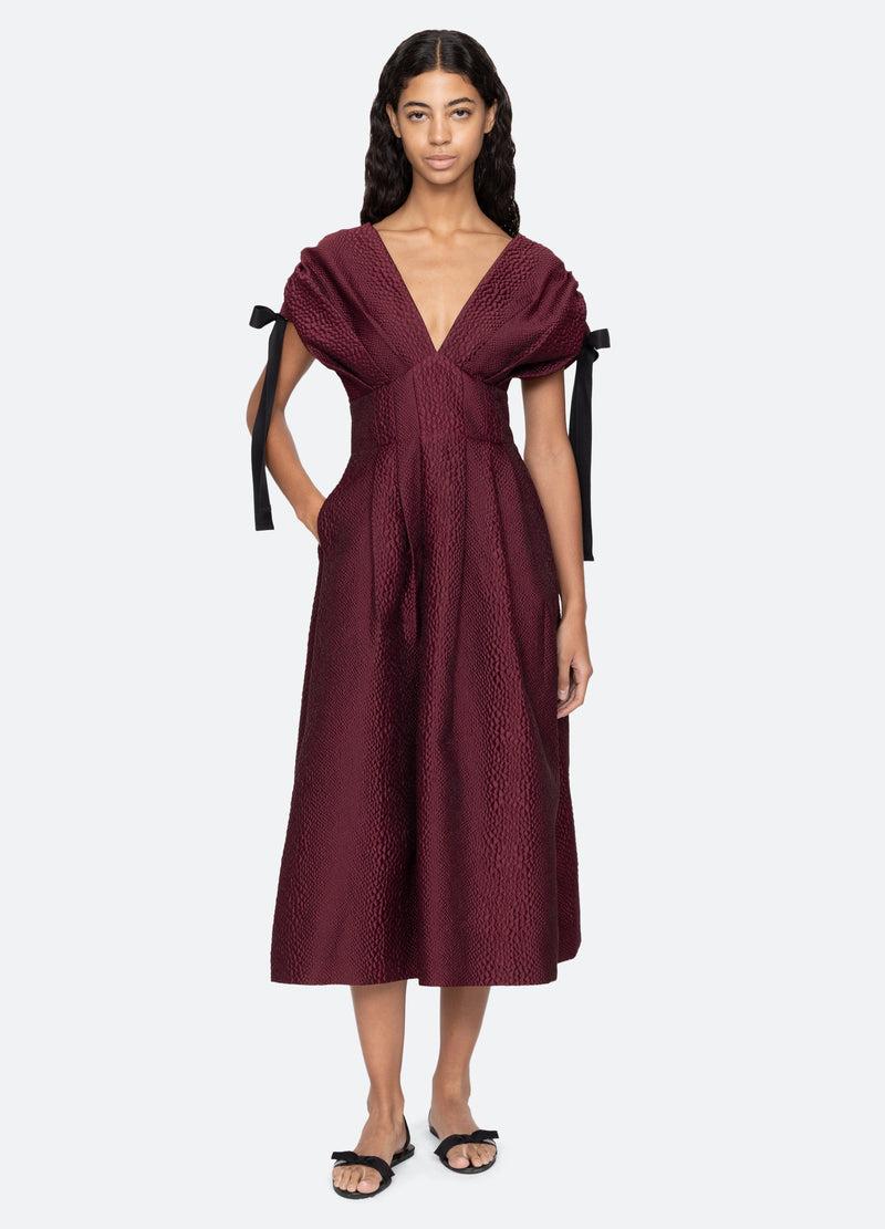 sea new york Fayetta Dress Burgundy