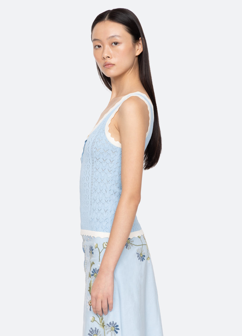 Sea New York Georgia Tank Blue