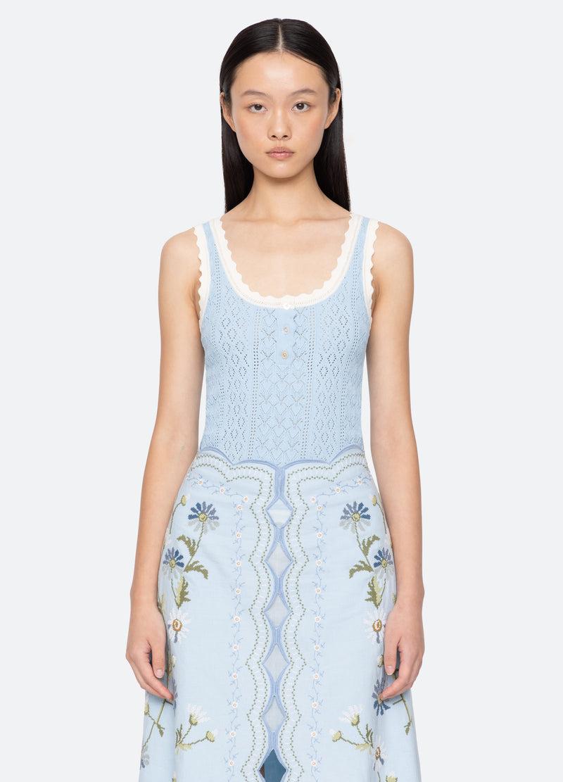 sea new york Georgia Tank Blue