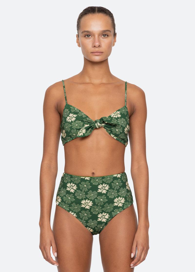 sea new york Gloria Bikini Top Green