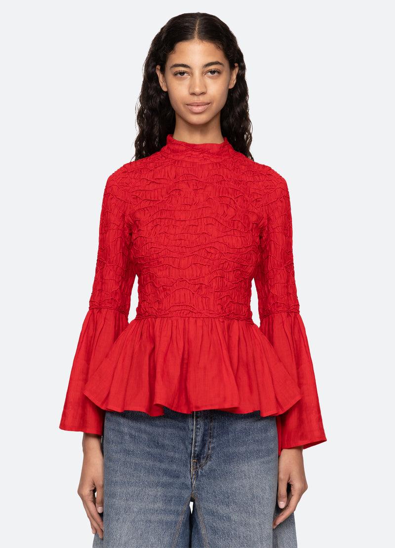 sea new york Imogen L/S Top Red