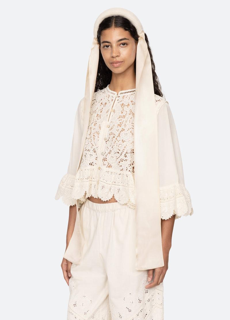 Sea New York Inez Knitted Headband Cream