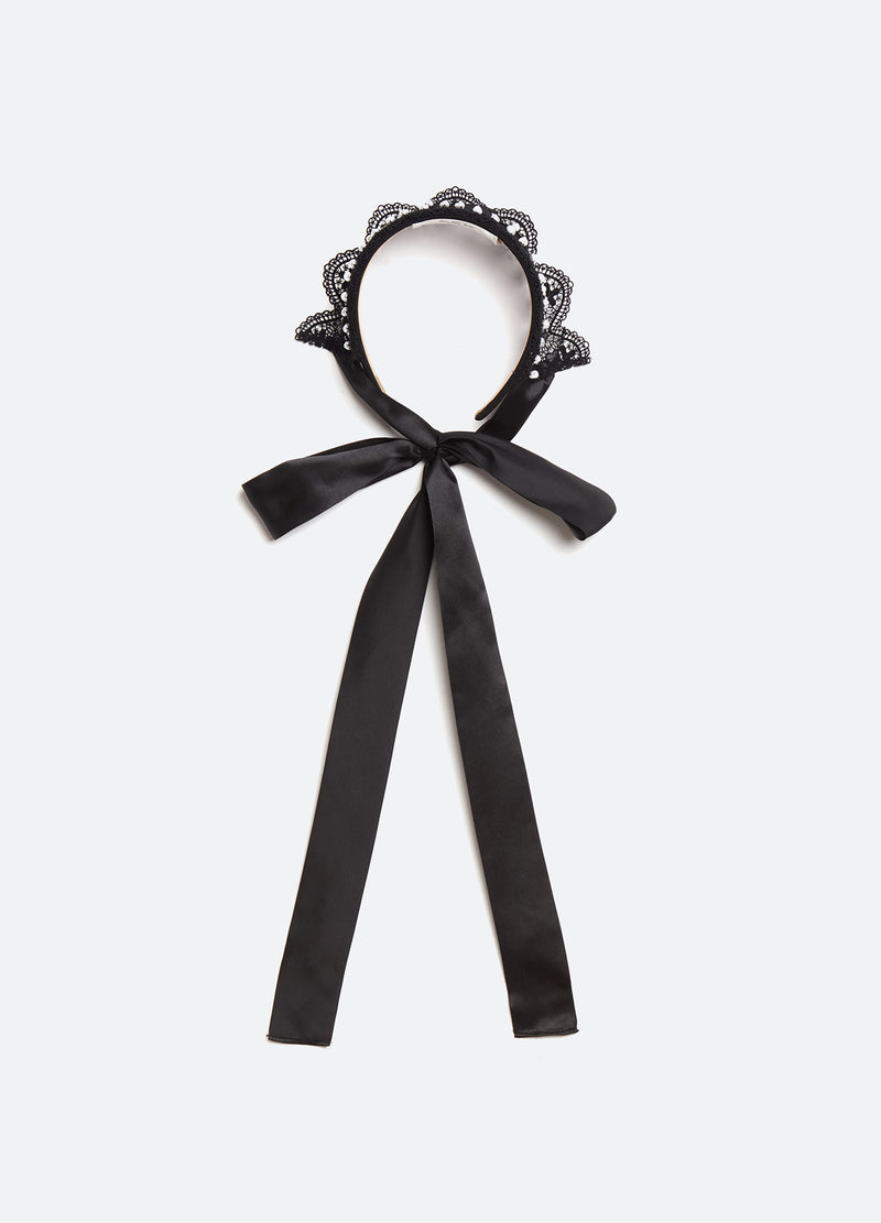 sea new york Inez Pearl headband Black