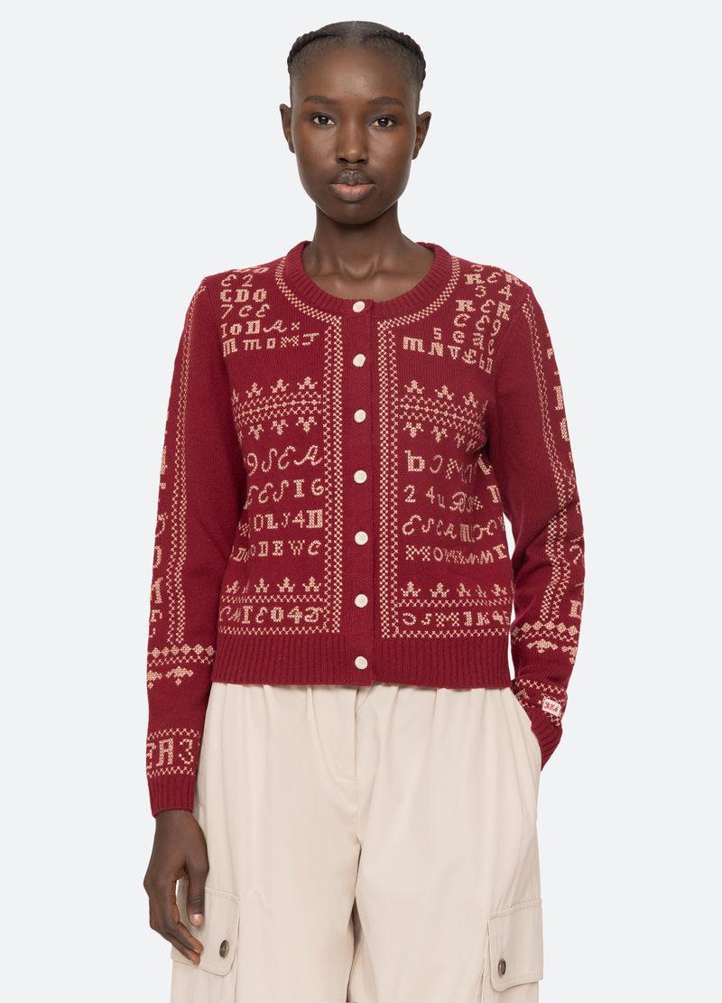 Sea New York Kit Cardigan Burgundy
