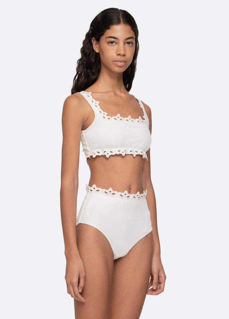 Sea New York Leila Bikini Top White
