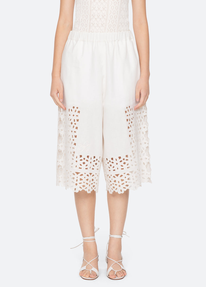 sea new york Leila Culottes White