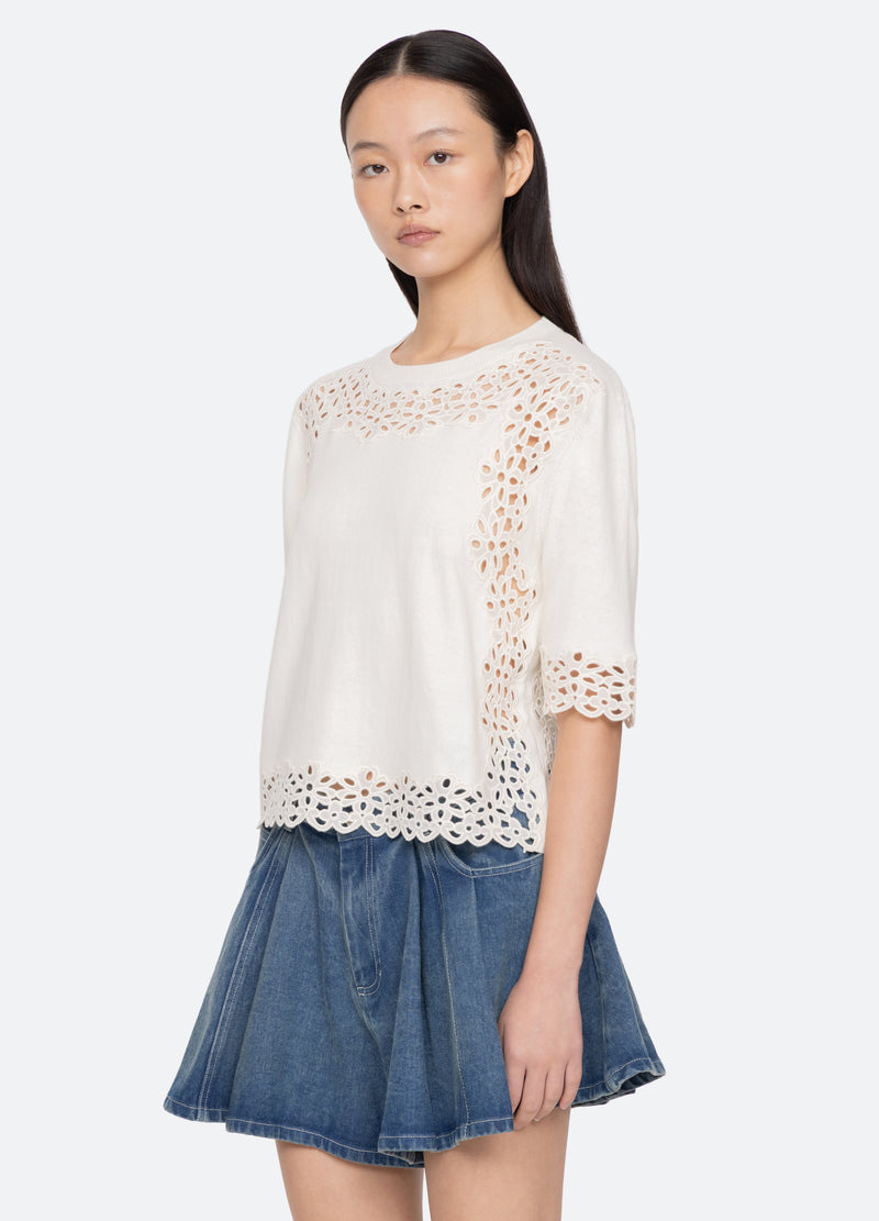 Sea New York Leila Sweater Cream