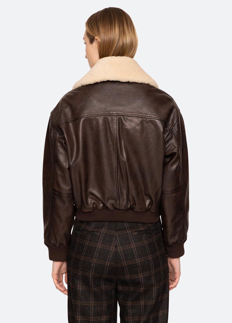 Sea New York Lenoir Bomber Jacket Chocolate