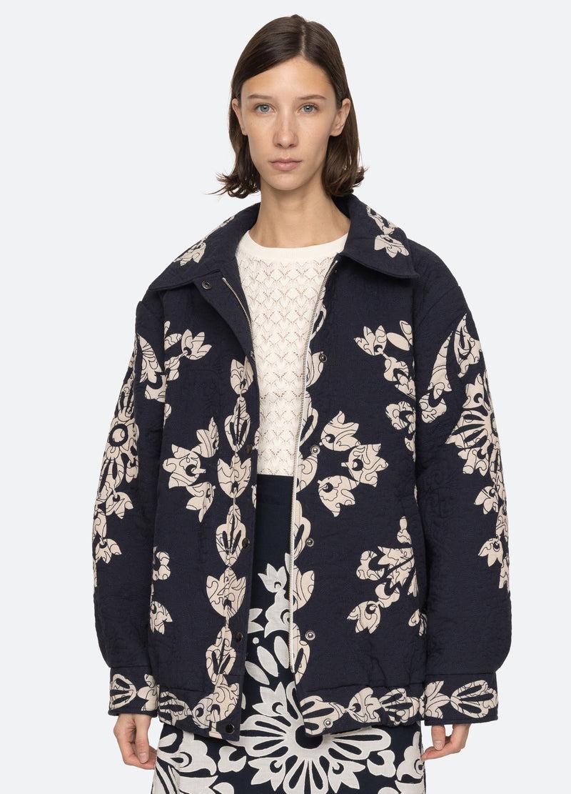 Sea New York Liliana Quilted Jacket Navy