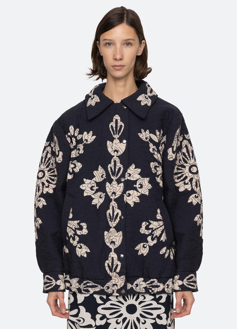 Sea New York Liliana Quilted Jacket Navy