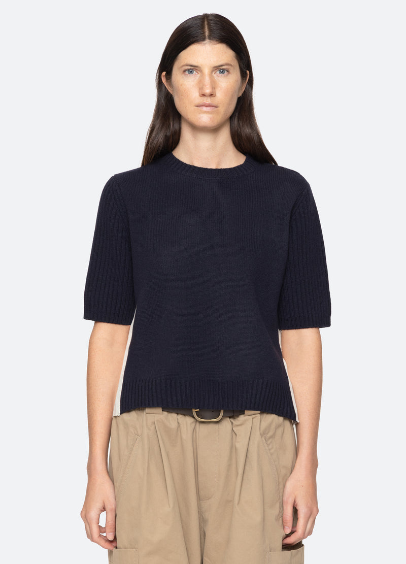 Sea New York Mallory S/S Sweater Navy