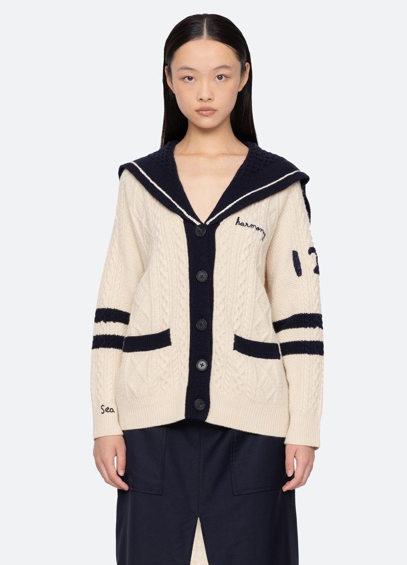 Sea New York Maren Cardigan Cream