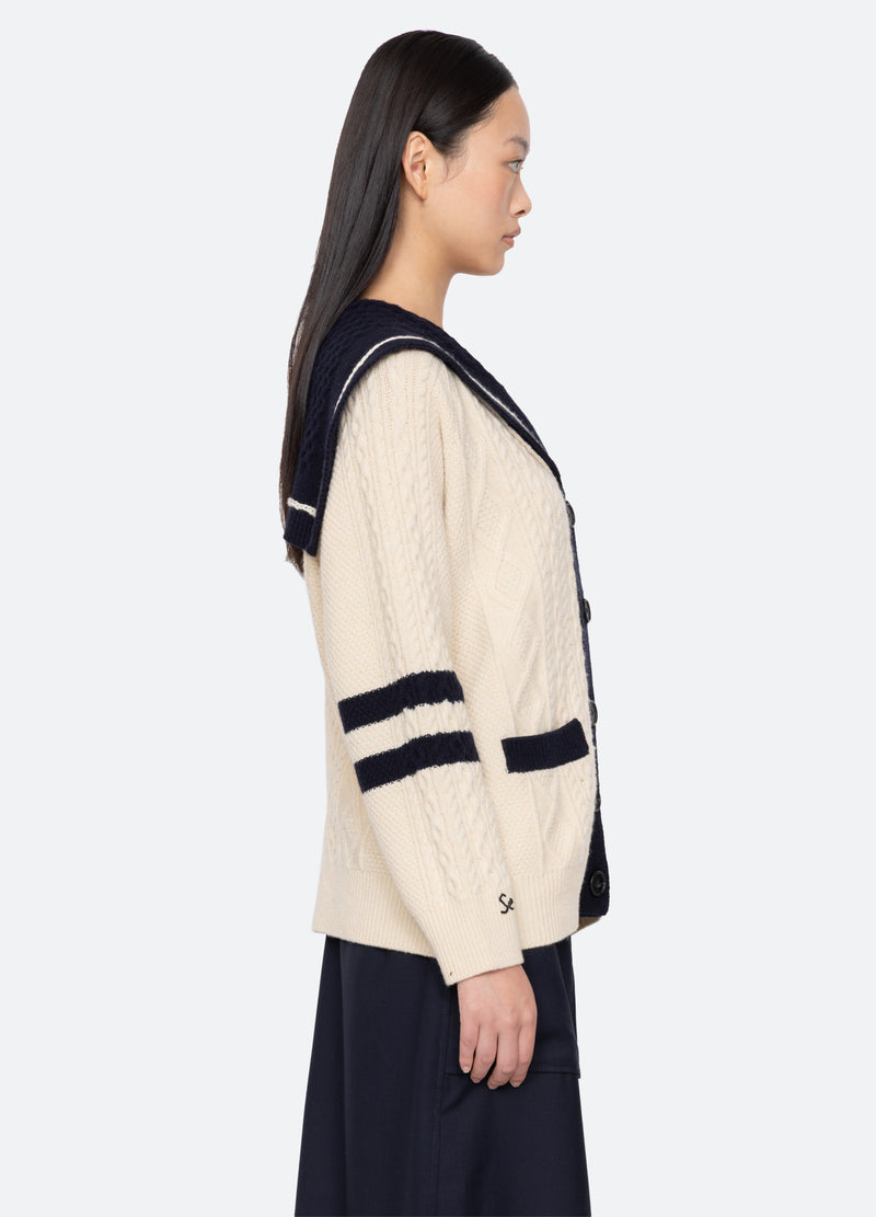 Sea New York Maren Cardigan Cream