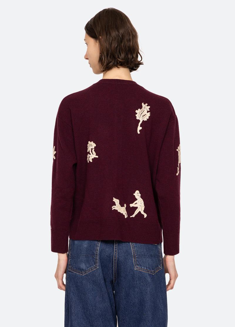 Sea New York Mika Cardigan Burgundy