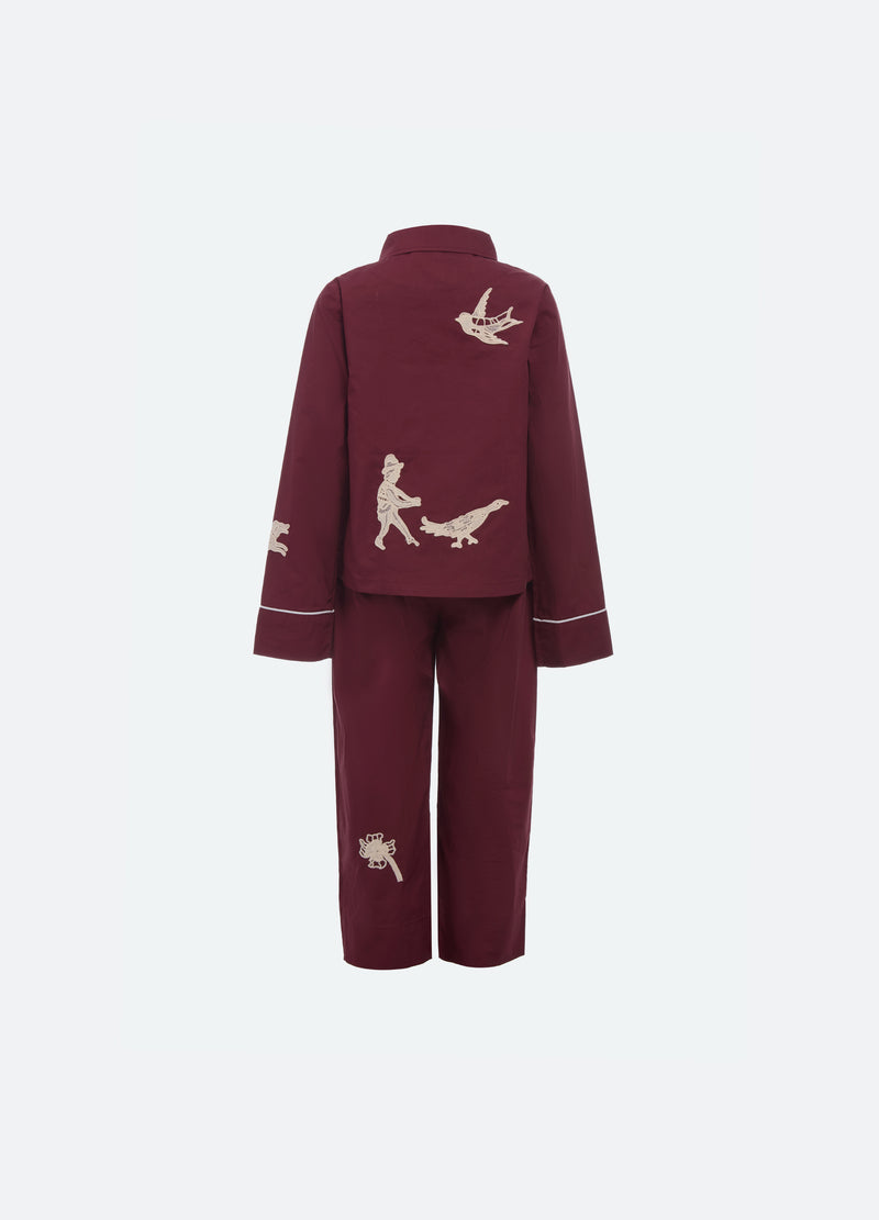 Sea New York Mika Kids PJ Set Burgundy
