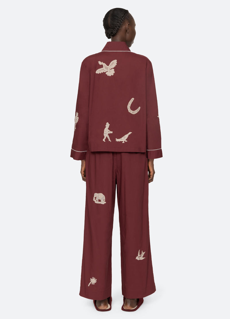 Sea New York Mika PJ Set Burgundy