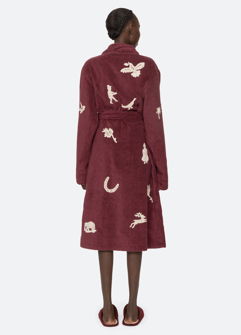 Sea New York Mika Robe Burgundy