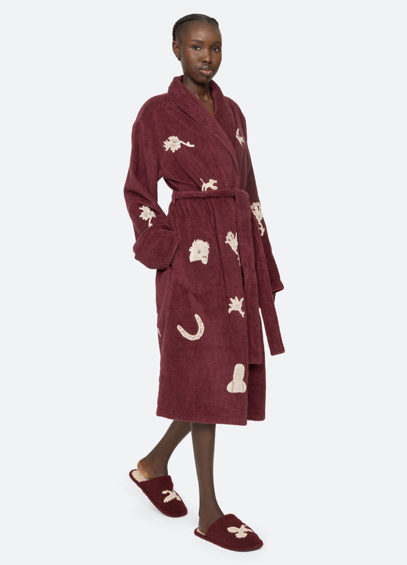 sea new york Mika Robe Burgundy