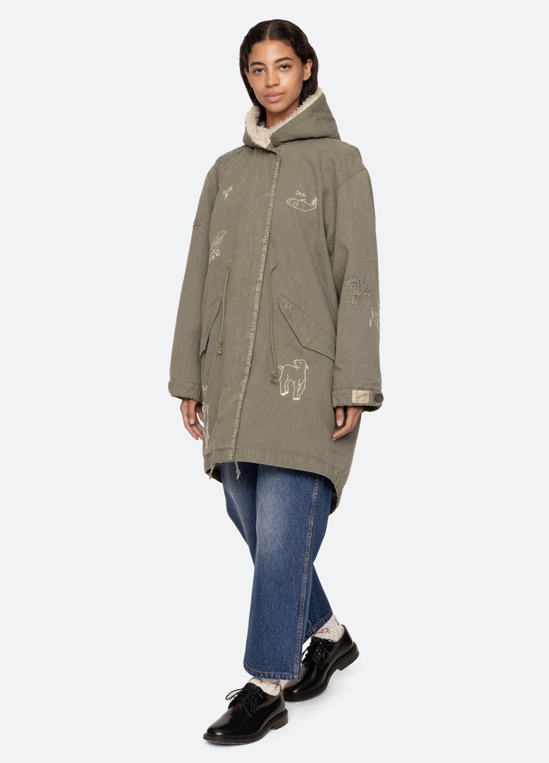 Sea New York Miles Parka Army