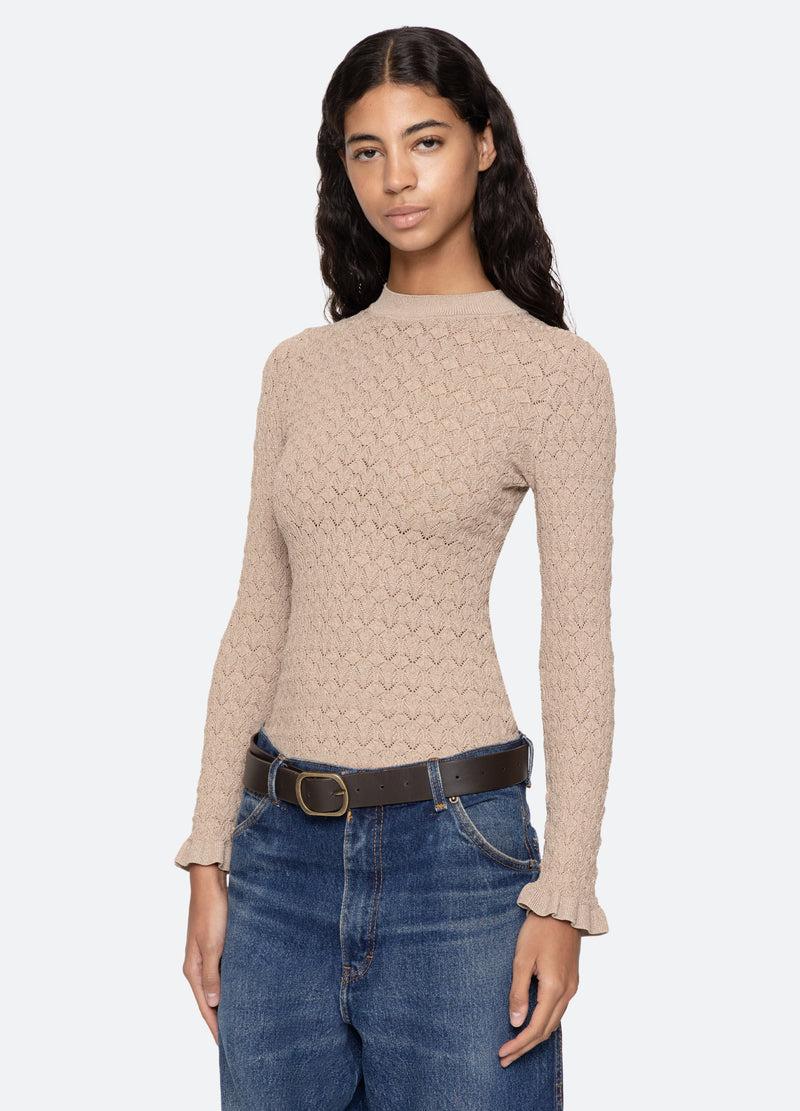 Sea New York Ruby L/S Top Champagne