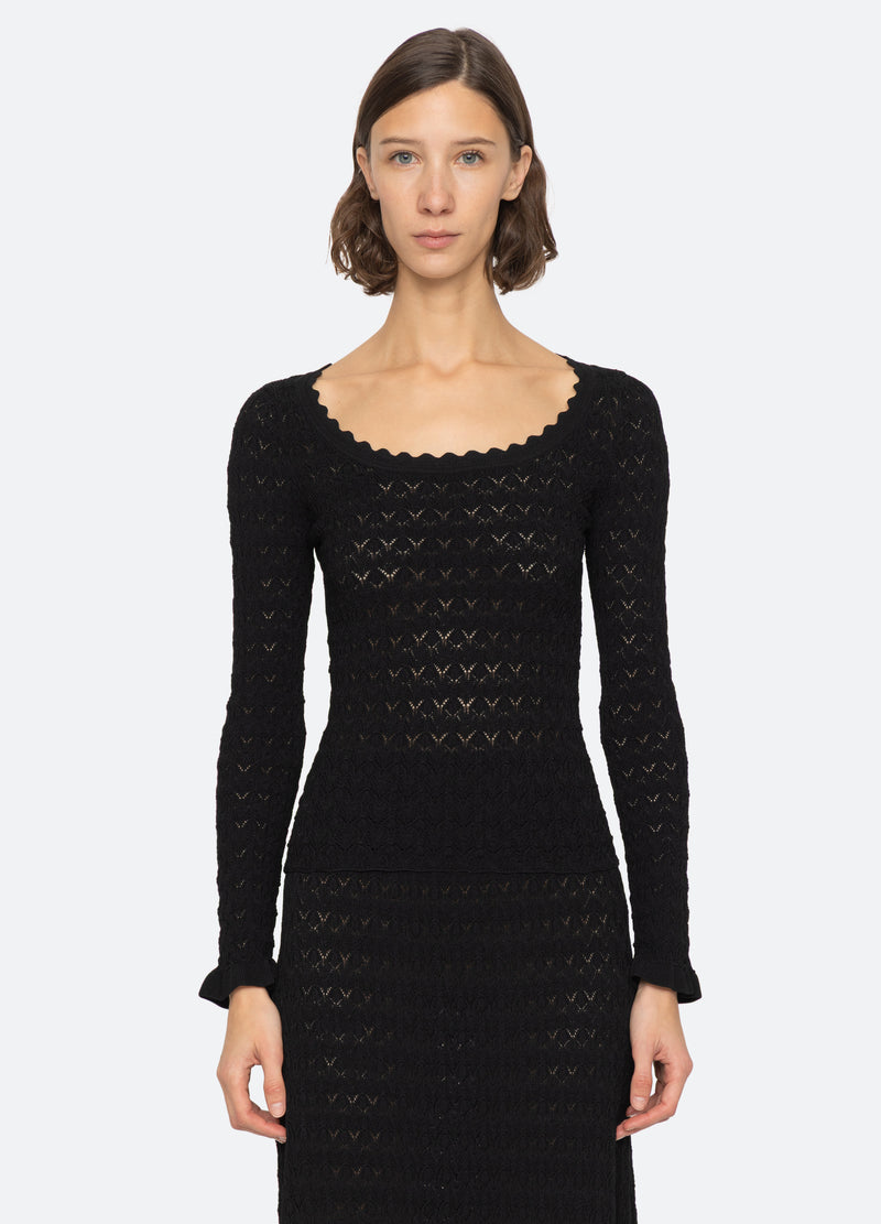 sea new york Rue L/S Top Black