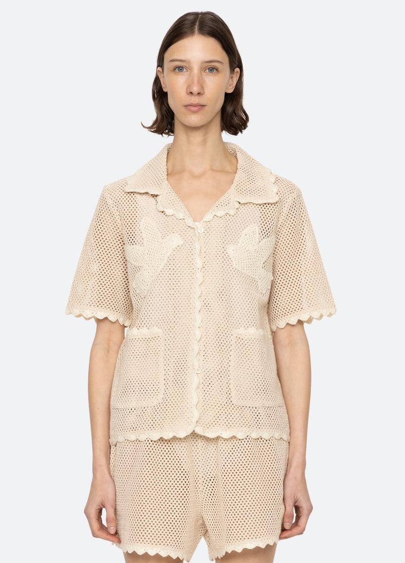 Sea New York Sally Shirt Coverup Tan