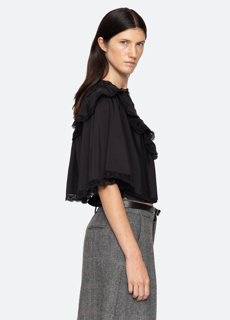 Sea New York Shanna Capelet Top Black