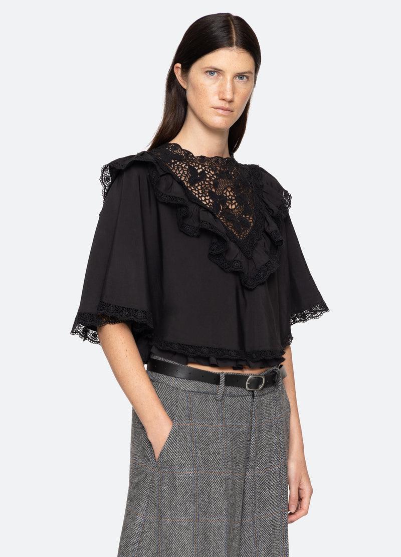 Sea New York Shanna Capelet Top Black