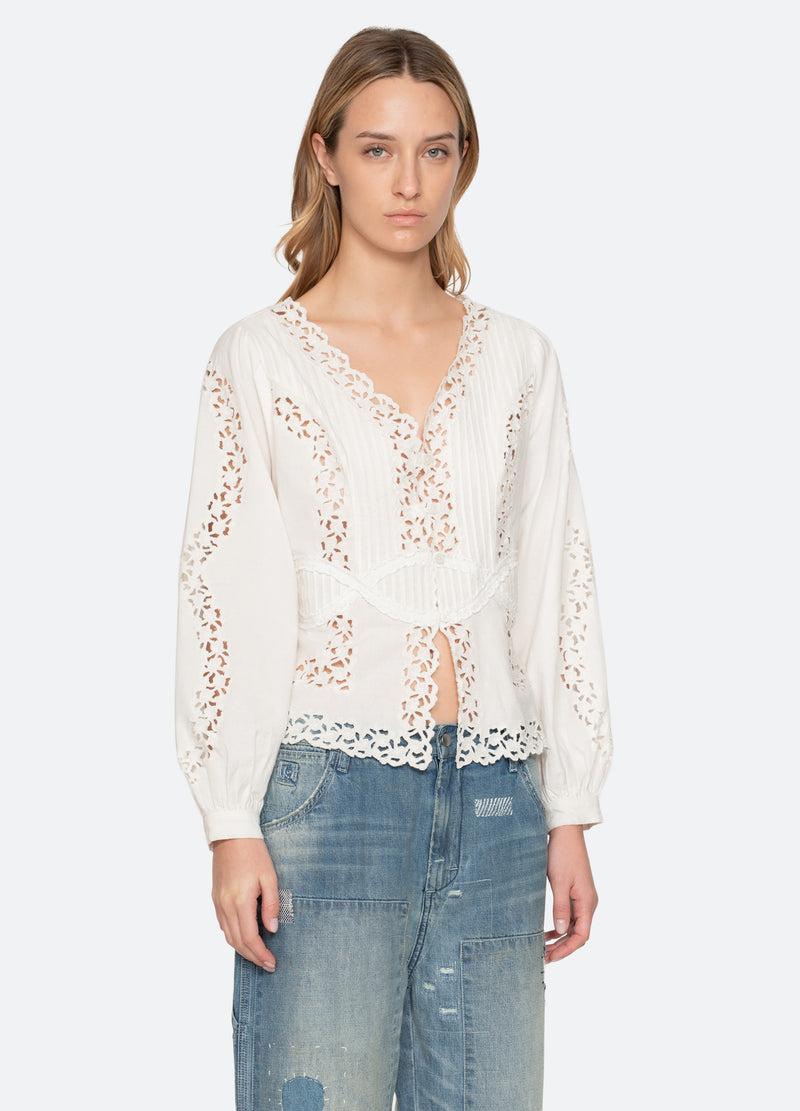 Sea New York Sofia Blouse Cream