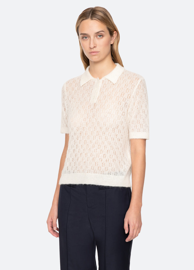 Sea New York Teagan S/S Sweater Cream