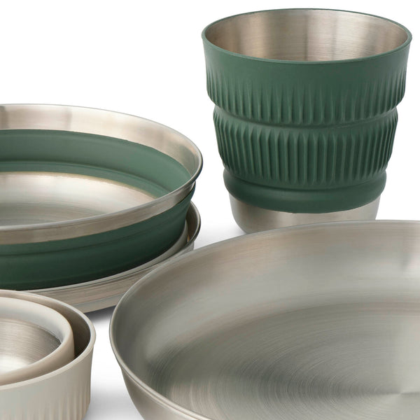 Sea To Summit Detour Stainless Steel Collapsible Dinnerware Set - (6 Piece)