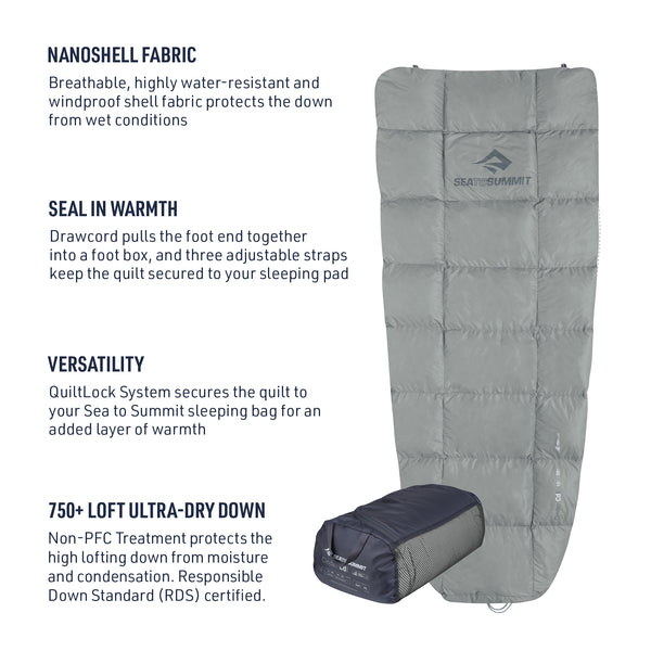 Sea To Summit Cinder Down Quilt (50°F) (Like New)