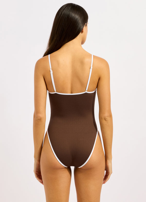 Seafolly Beach Bound Square Neck One Piece Swimsuit